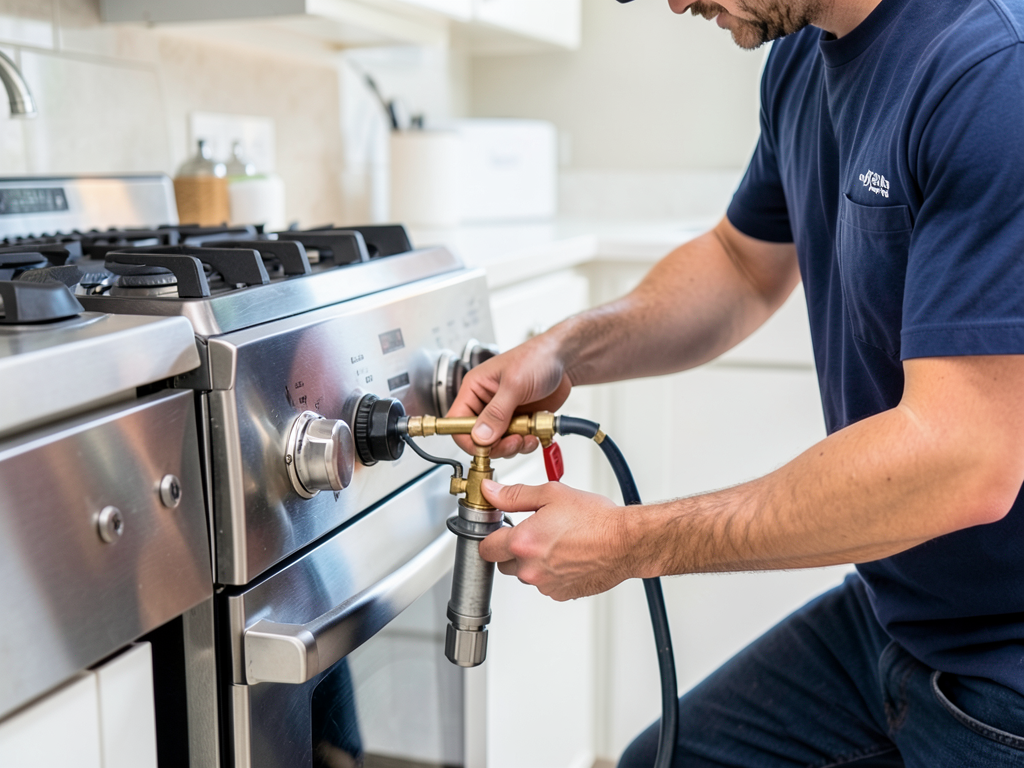 Expert gas line hookups for your new kitchen range