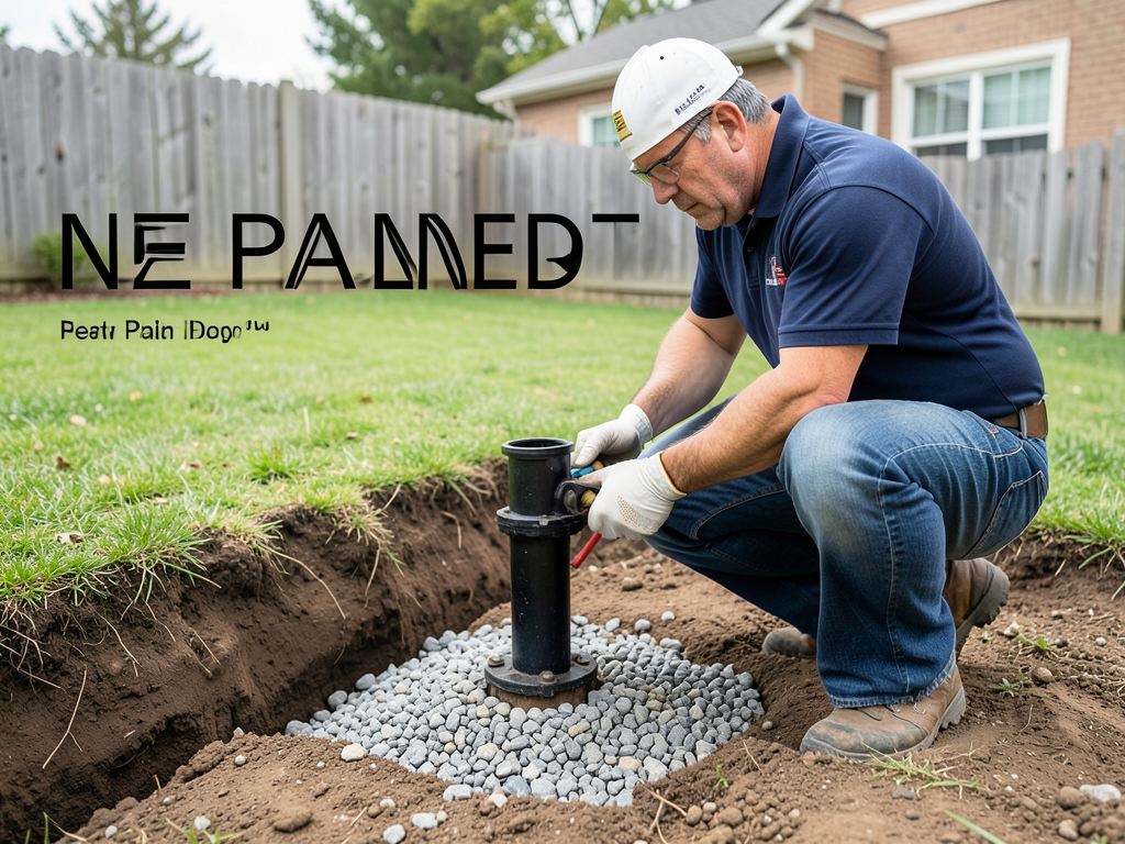 Installing a frost proof yard hydrant for large lo