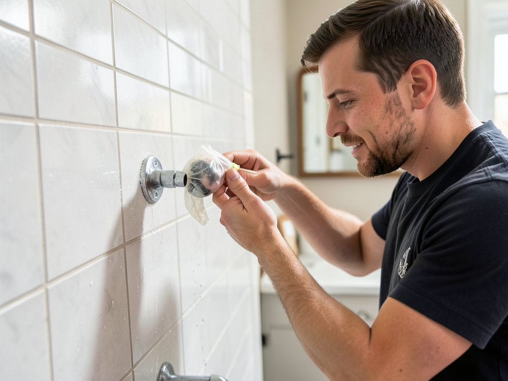 Removing hard water scale from your showerheads an